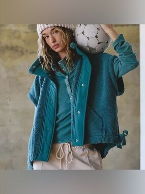 FP Movement Scout It Out Fleece Vest in Midnight Jade